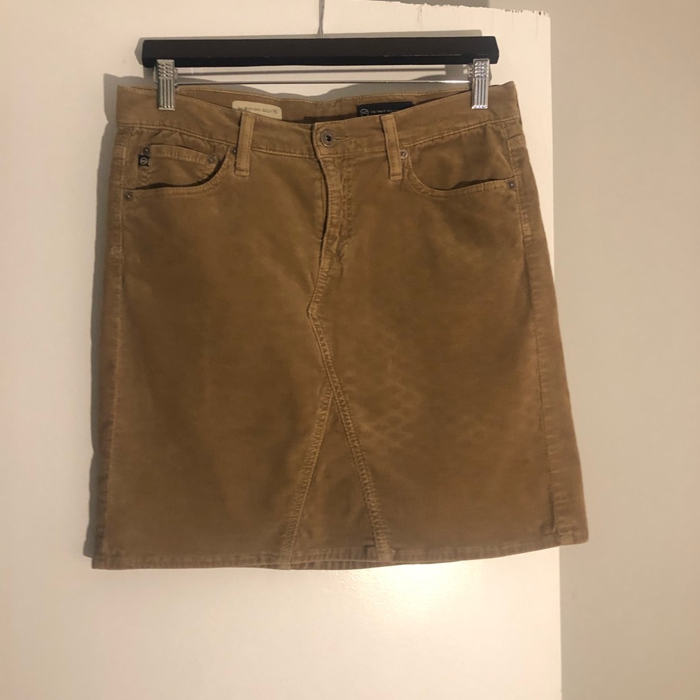 Anthropology Corduroy Tan Skirt